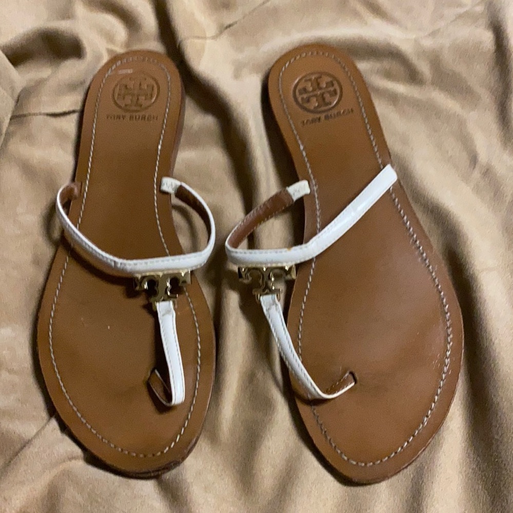 White Tory Burch sandals